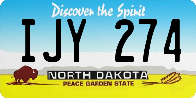ND license plate IJY274