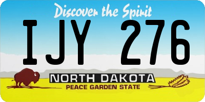ND license plate IJY276