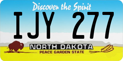 ND license plate IJY277