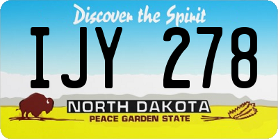 ND license plate IJY278