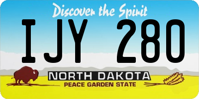 ND license plate IJY280