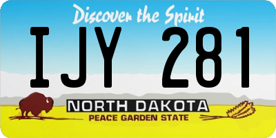 ND license plate IJY281