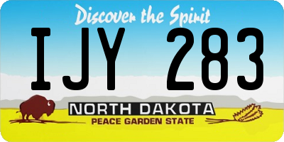 ND license plate IJY283