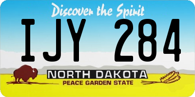 ND license plate IJY284