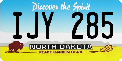 ND license plate IJY285