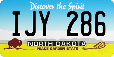 ND license plate IJY286