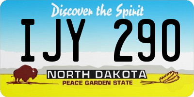 ND license plate IJY290