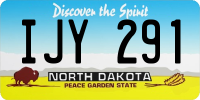 ND license plate IJY291