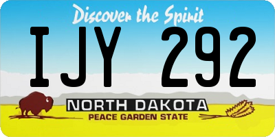ND license plate IJY292