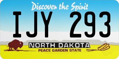 ND license plate IJY293