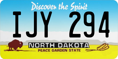 ND license plate IJY294