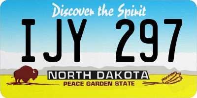 ND license plate IJY297