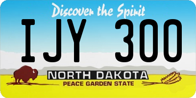 ND license plate IJY300