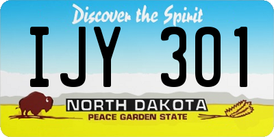 ND license plate IJY301