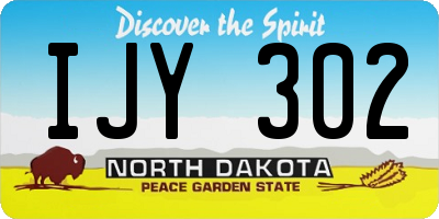 ND license plate IJY302
