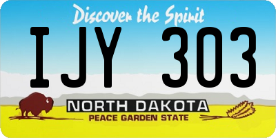ND license plate IJY303