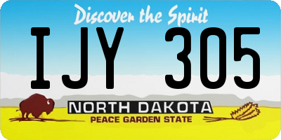 ND license plate IJY305