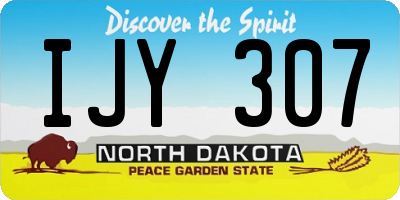 ND license plate IJY307