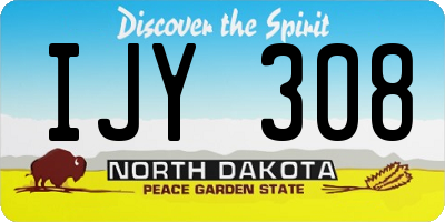 ND license plate IJY308