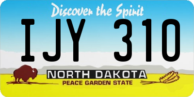 ND license plate IJY310