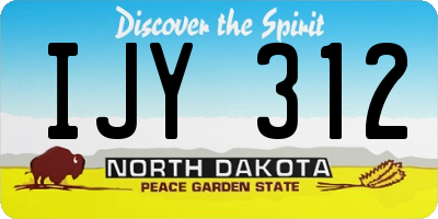 ND license plate IJY312