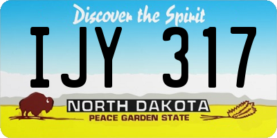 ND license plate IJY317