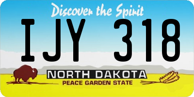 ND license plate IJY318