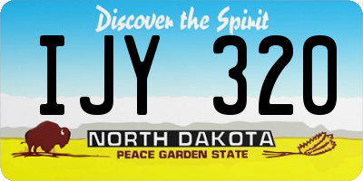 ND license plate IJY320