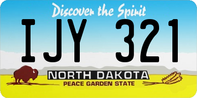 ND license plate IJY321
