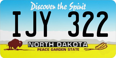 ND license plate IJY322