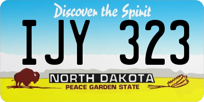 ND license plate IJY323