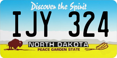 ND license plate IJY324