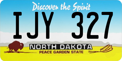ND license plate IJY327