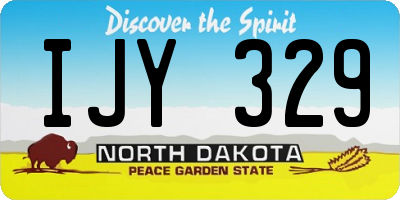 ND license plate IJY329