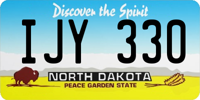 ND license plate IJY330