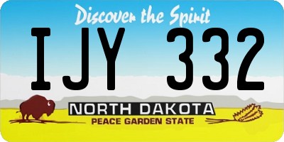 ND license plate IJY332