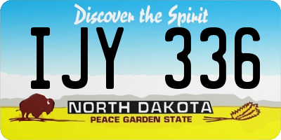 ND license plate IJY336