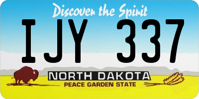 ND license plate IJY337