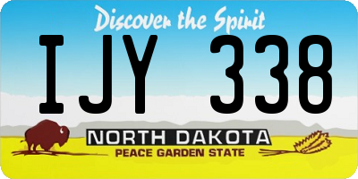 ND license plate IJY338