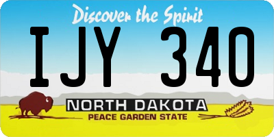 ND license plate IJY340