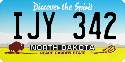 ND license plate IJY342