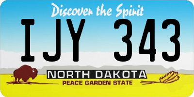 ND license plate IJY343