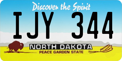 ND license plate IJY344