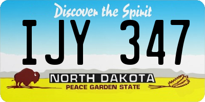 ND license plate IJY347