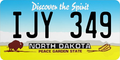 ND license plate IJY349