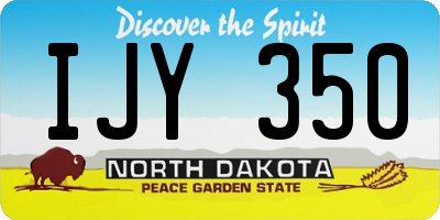 ND license plate IJY350