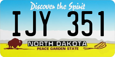 ND license plate IJY351