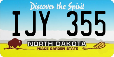 ND license plate IJY355