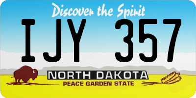 ND license plate IJY357