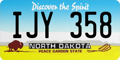 ND license plate IJY358